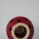 soliflore vase in burgundy and cream braided slip, 1960