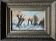 HST painting "Winter landscape with rider" signed Alberty XIX° + frame