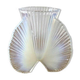 Pierre D'avesn Ellipse Vase 1930 France Antique Art Deco Opalescent Glass Vi