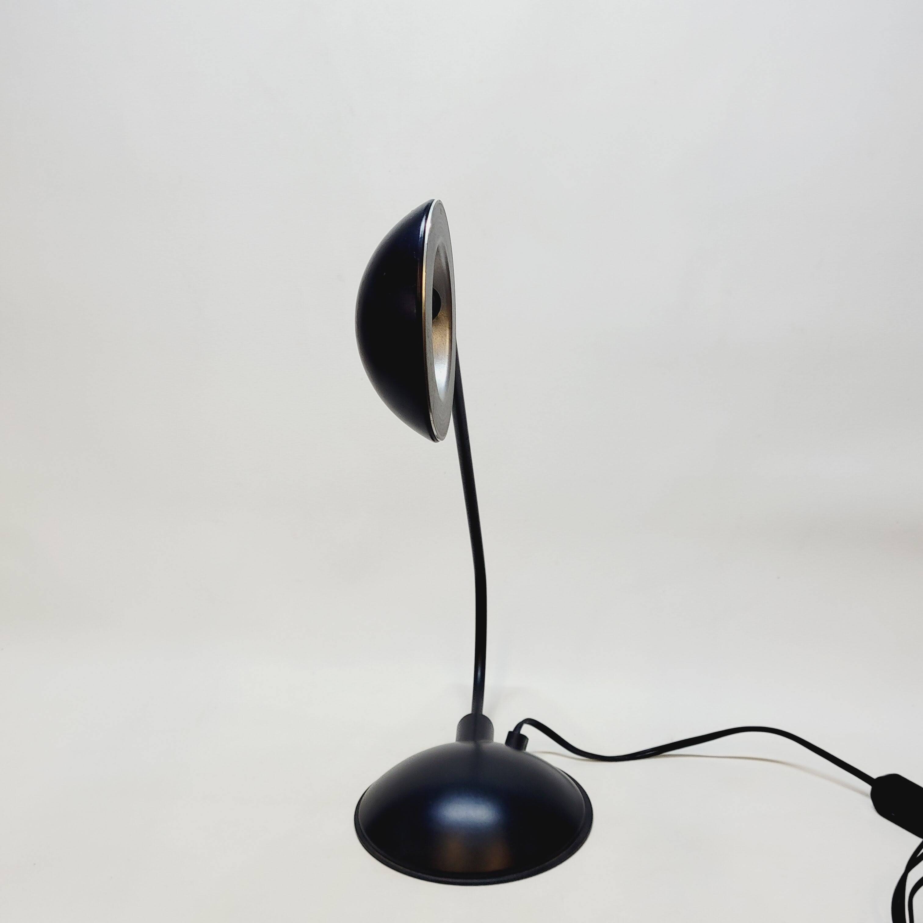 Vintage Mid Century Design Desk Table Lamp Nuova Veneta Lumi Italy Black