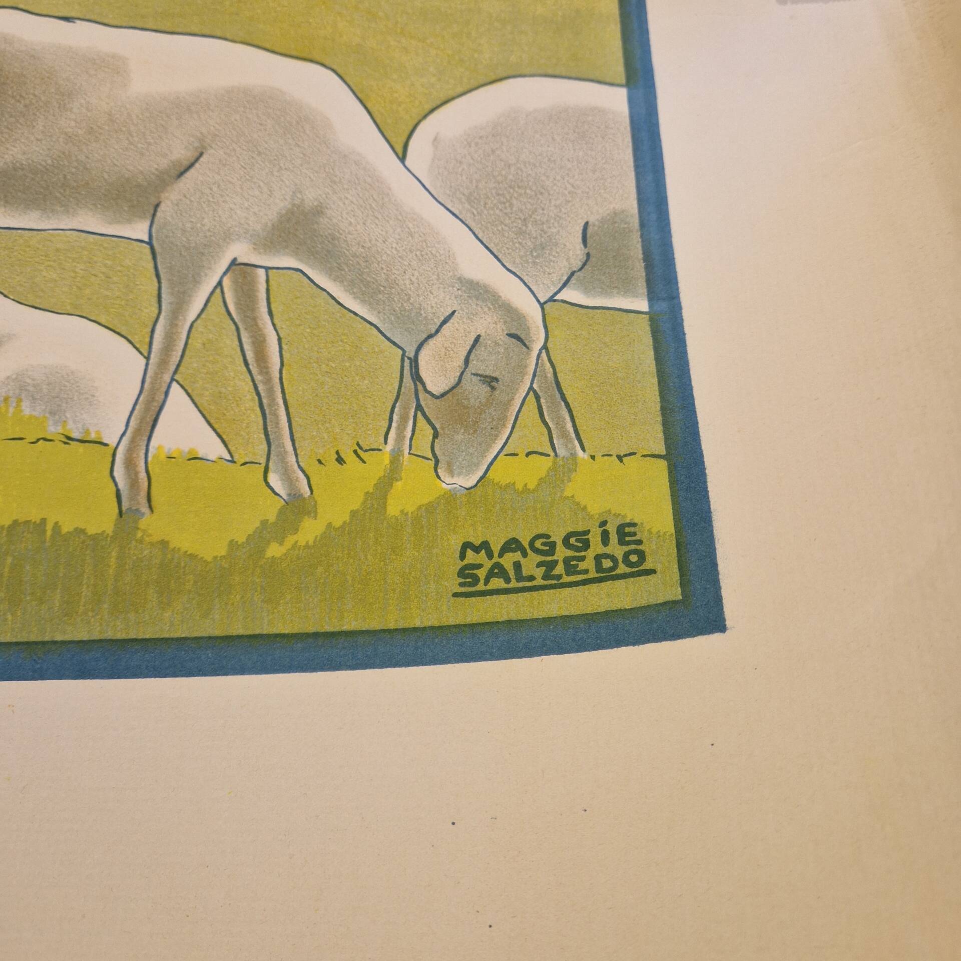 Lithographie art déco Maggie Salzedo Salcedo