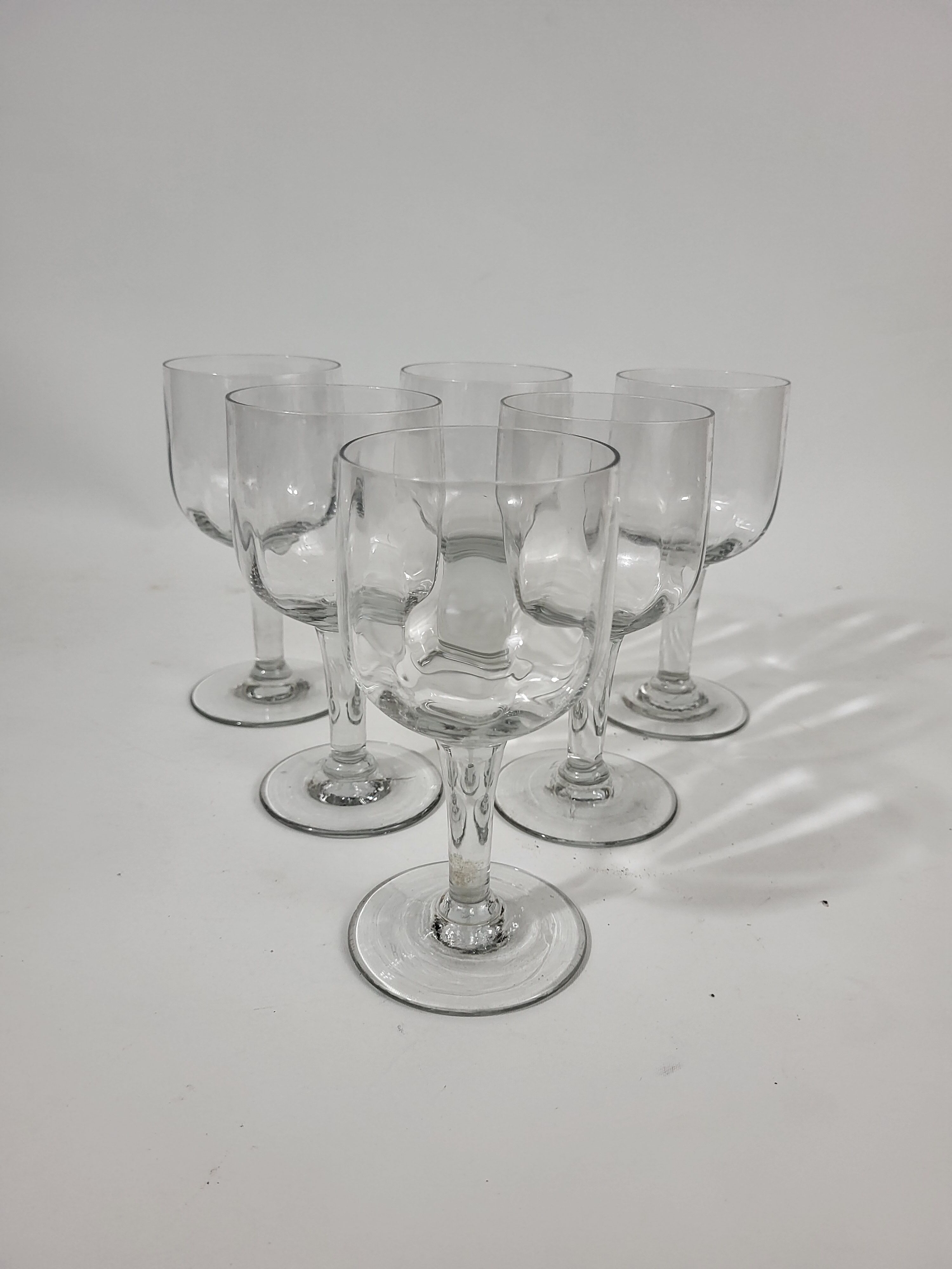 Set de 6 verres à vin / eau xixeme début xxème