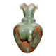 Vintage opaline vase with ruffled neck Stelvia Italy circa 1960