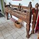 Artisanal wooden console, late 19th century.