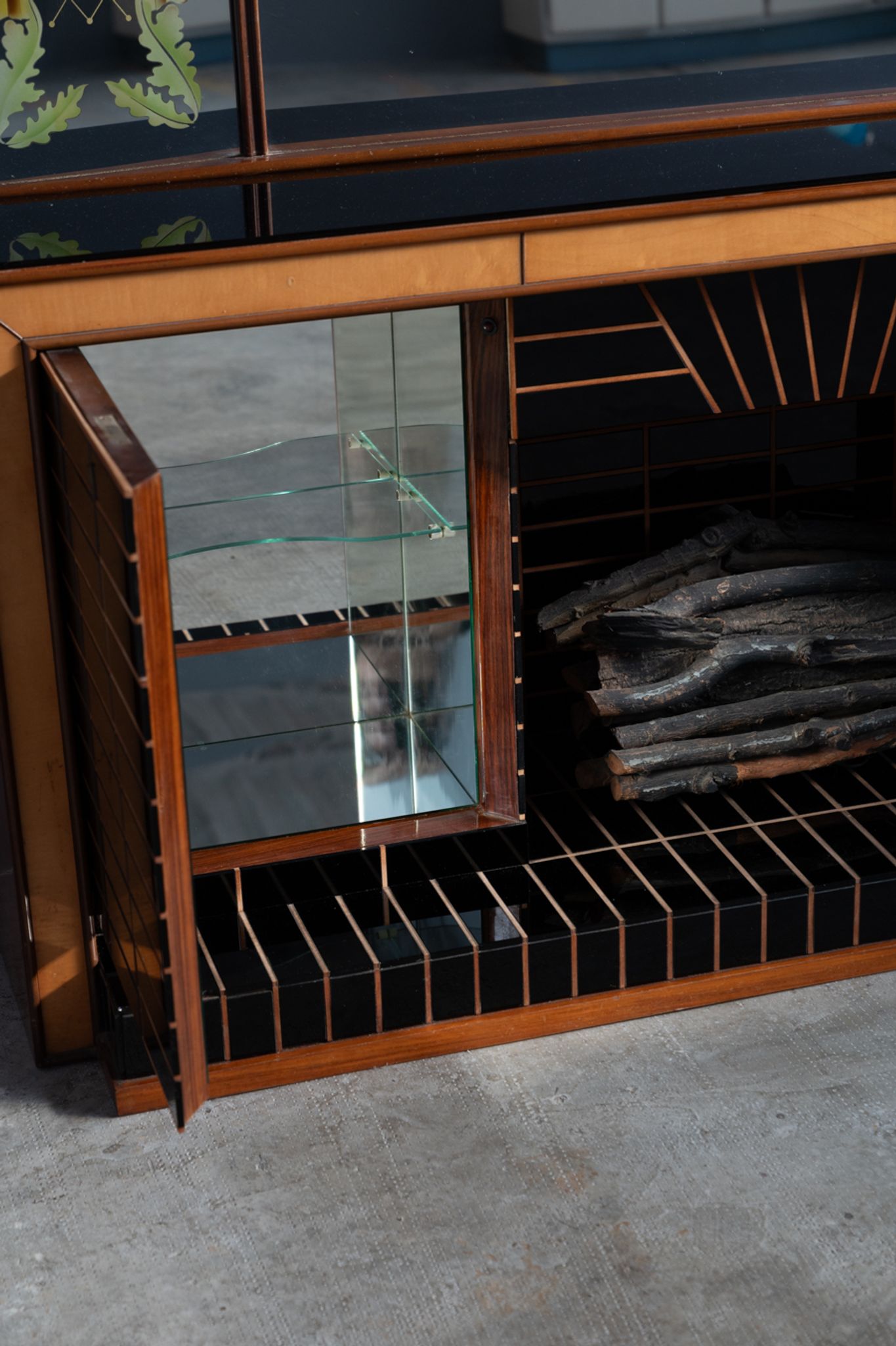 Sideboard with mirror by Luigi Brusotti, 1940