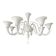 Italian contemporary white Murano glass chandelier in Art Deco style.