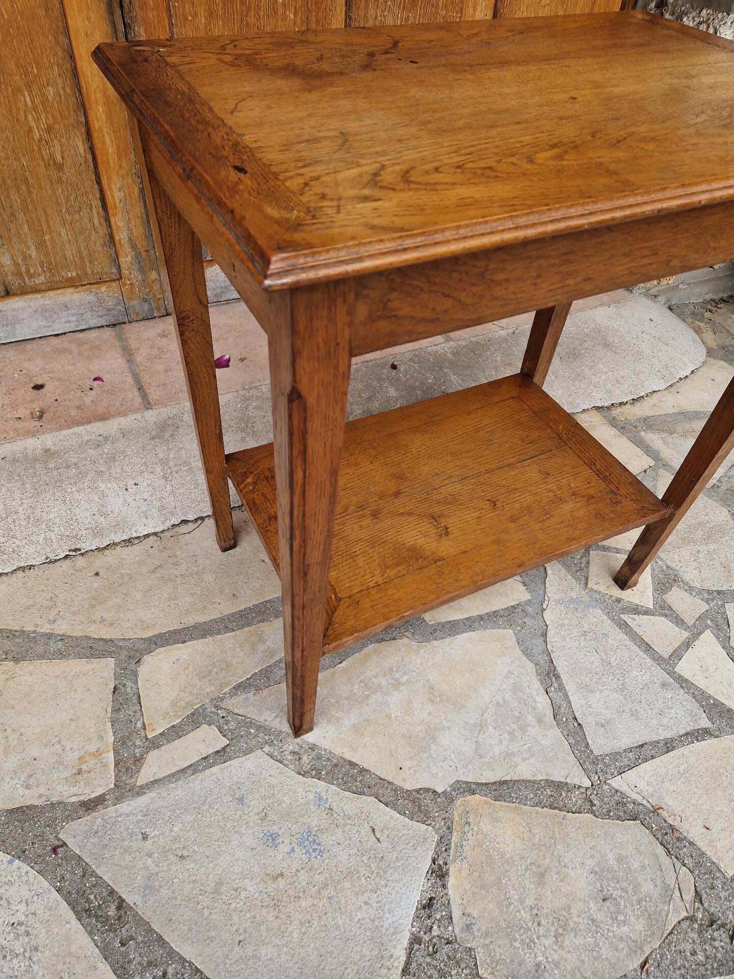Vintage oak side table