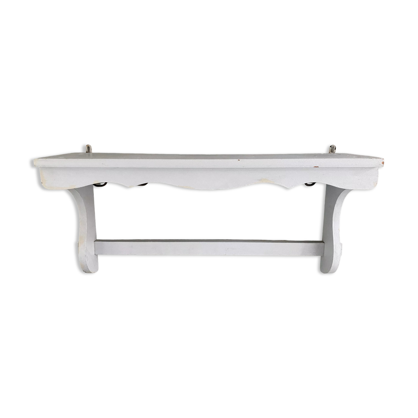 Old patinated wooden shelf