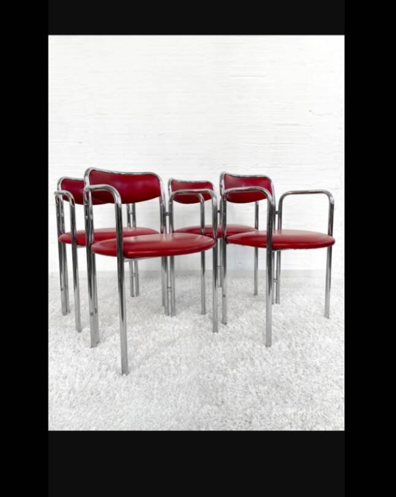 Ensemble de 4 chaises de salle à manger des années 50.
