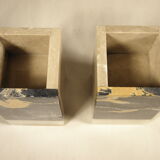 Marble bookends 12 x 7 cm