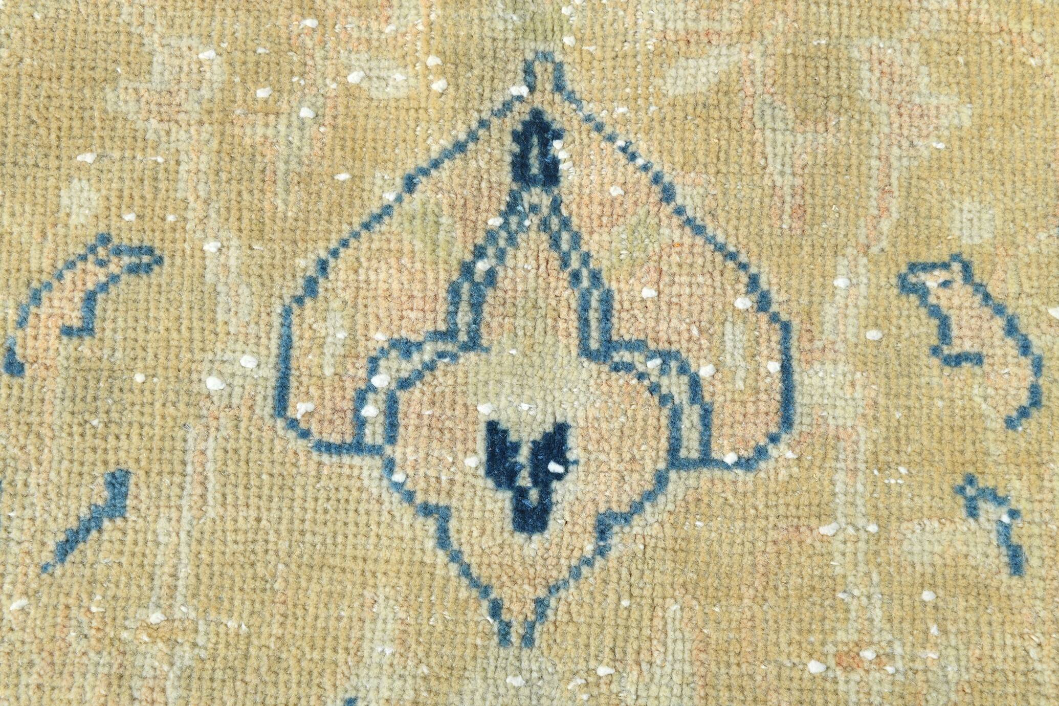 10x13 Blue & Peach Floral Antique 55s Persian Rug, 301x388Cm