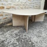 Travertine coffee table