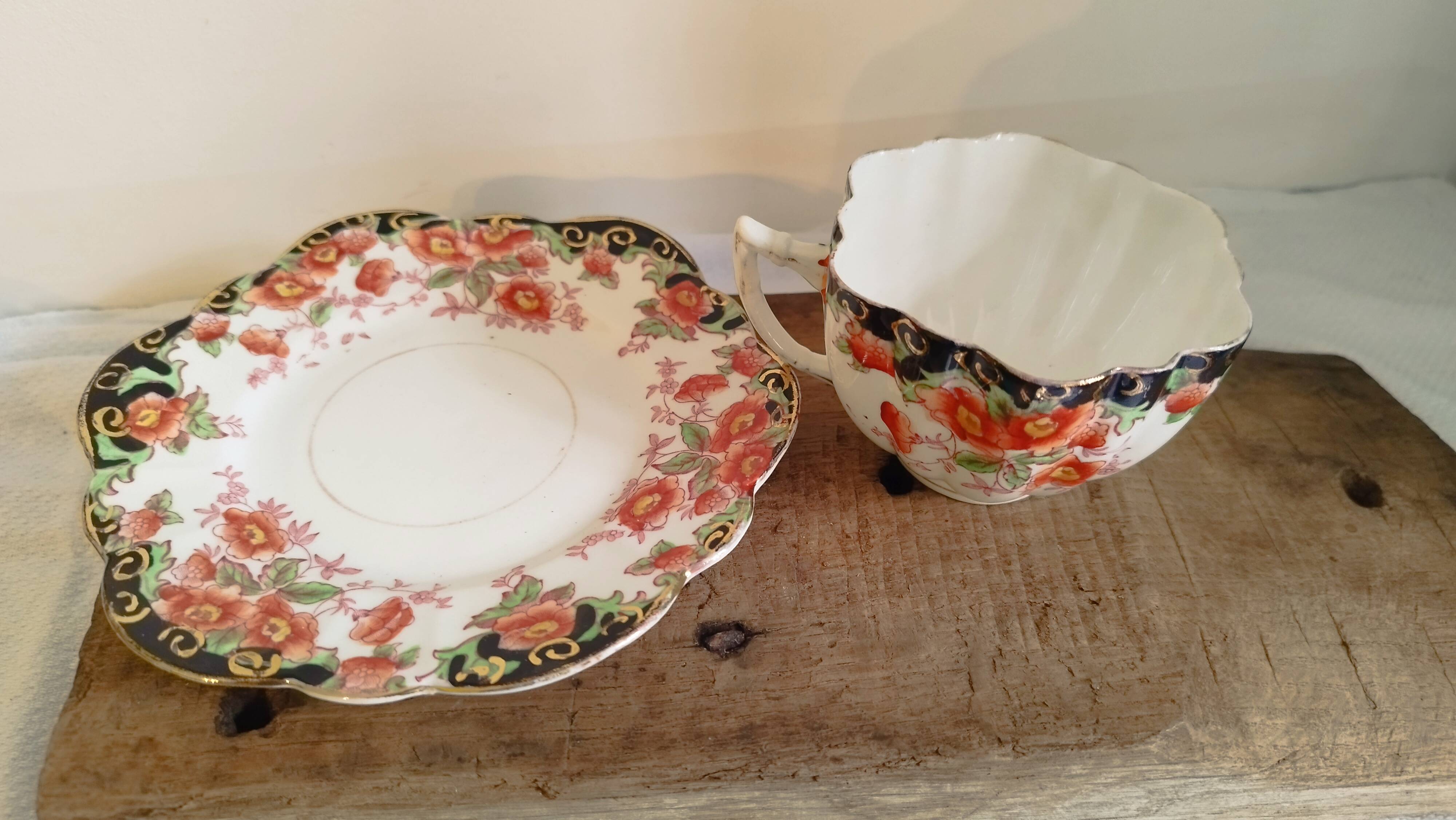 English porcelain cup and saucer