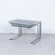 Vintage chromed nesting tables with smoked glass
