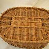 Old padded interior wicker box.