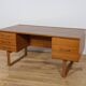 Mid-Century Teak Freestanding Desk by Torben Valeur & Henning Jensen for Dyrlund, Denmark, 1960s
