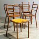 Série de six chaises bistrot métalliques 1950’