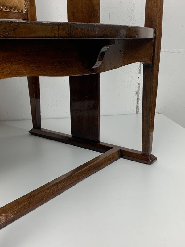 Chaise Arts and Crafts de William Birch par EG Punnett pour Liberty & Co. vers 1900