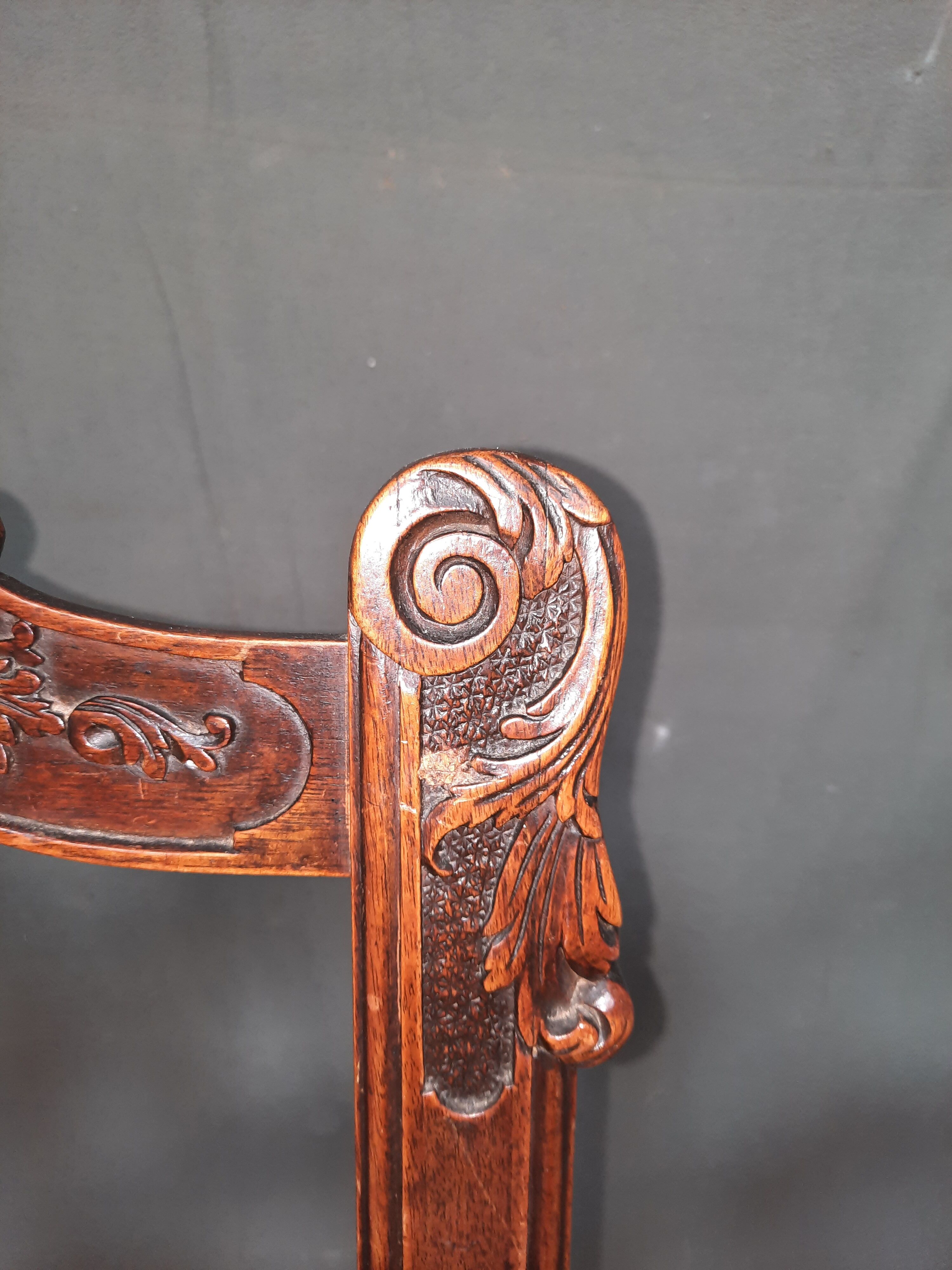 Pair of old chairs feet hoof