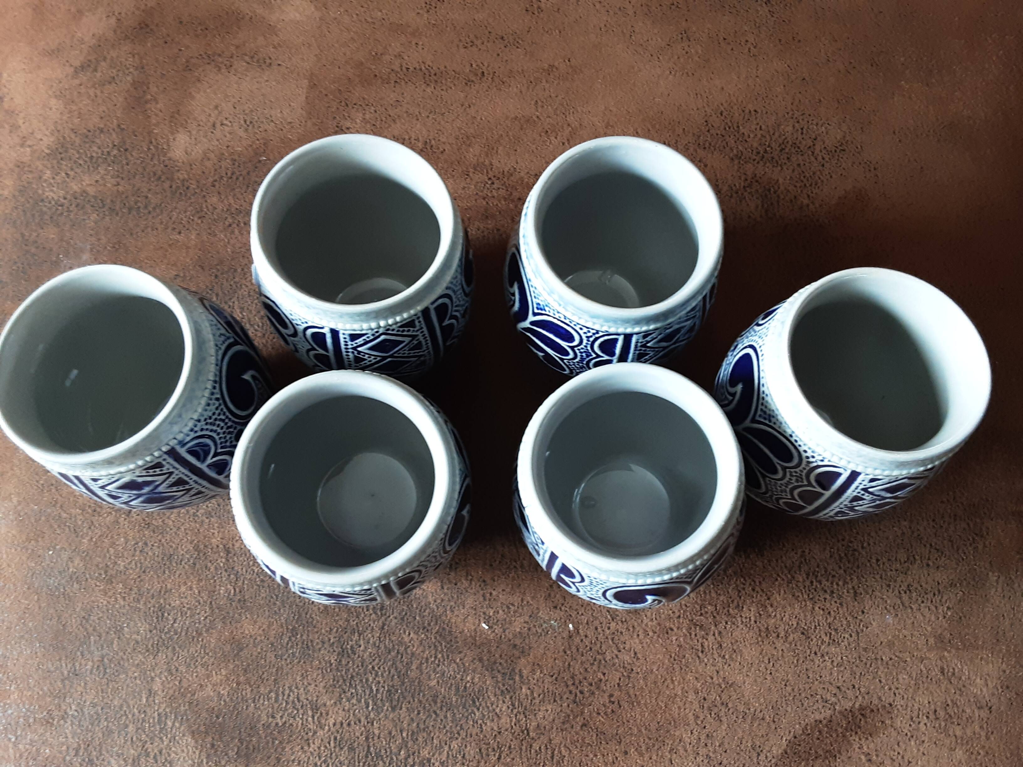 Set of 6 handmade ceramic cups