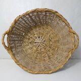 grand panier corbeille en rotin vintag