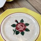 10 “Rivoli” dessert plates in Longwy earthenware