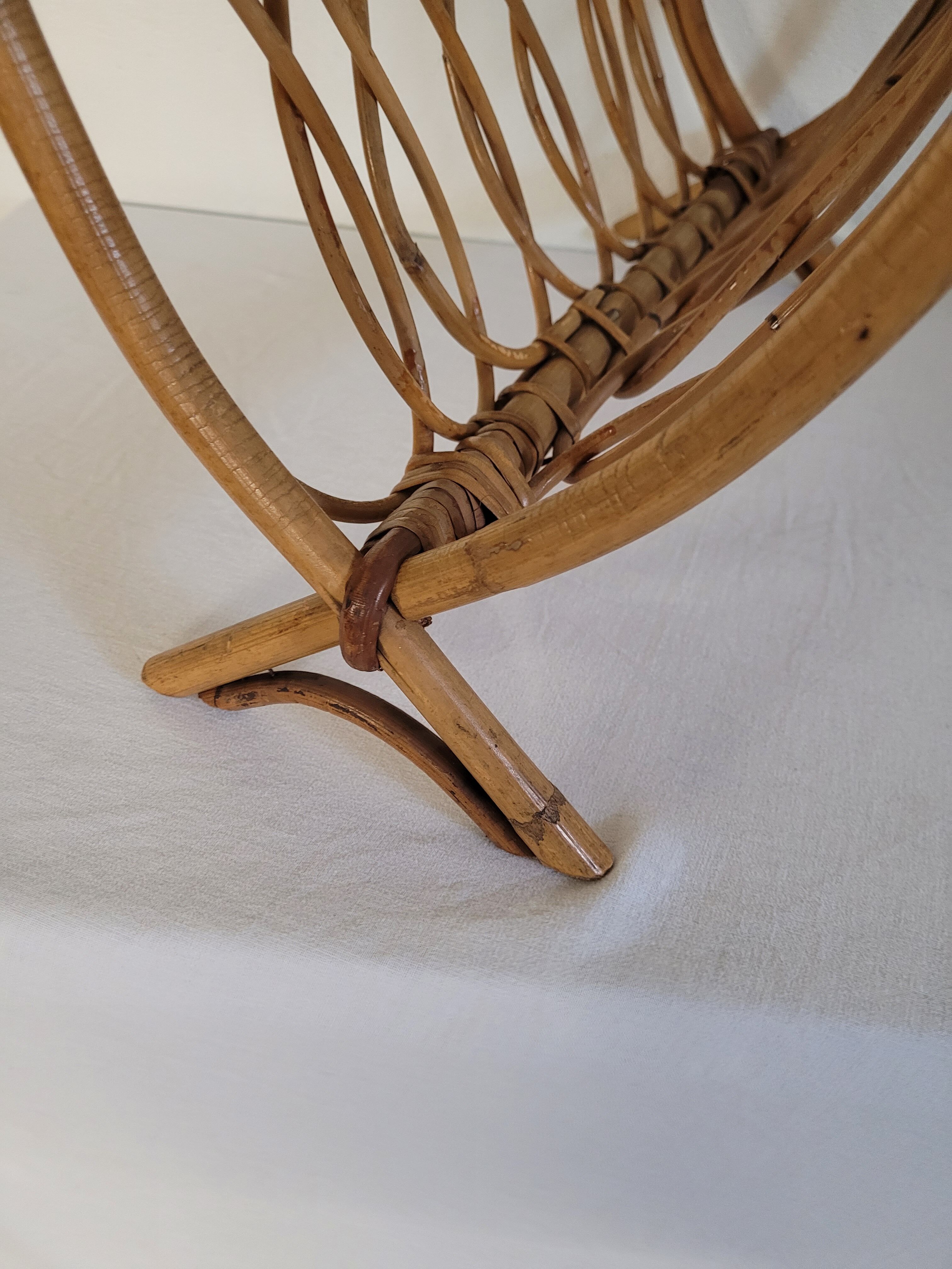 Rattan magazine holder