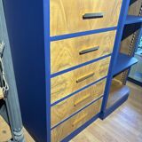 Asymmetrical midnight blue wardrobe