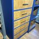 Asymmetrical midnight blue wardrobe