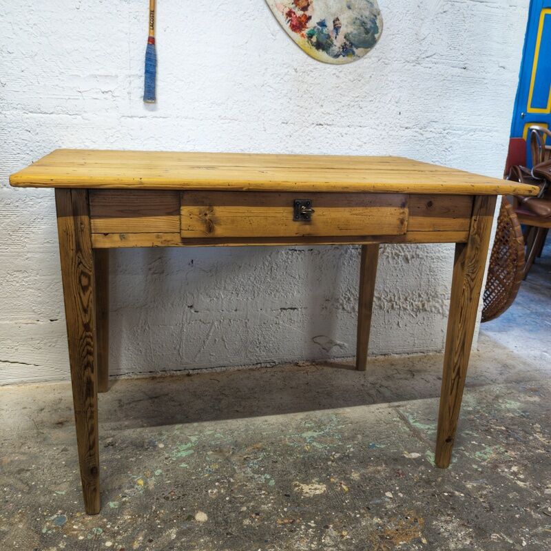 Light wood farmhouse table