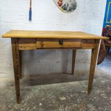 Light wood farmhouse table