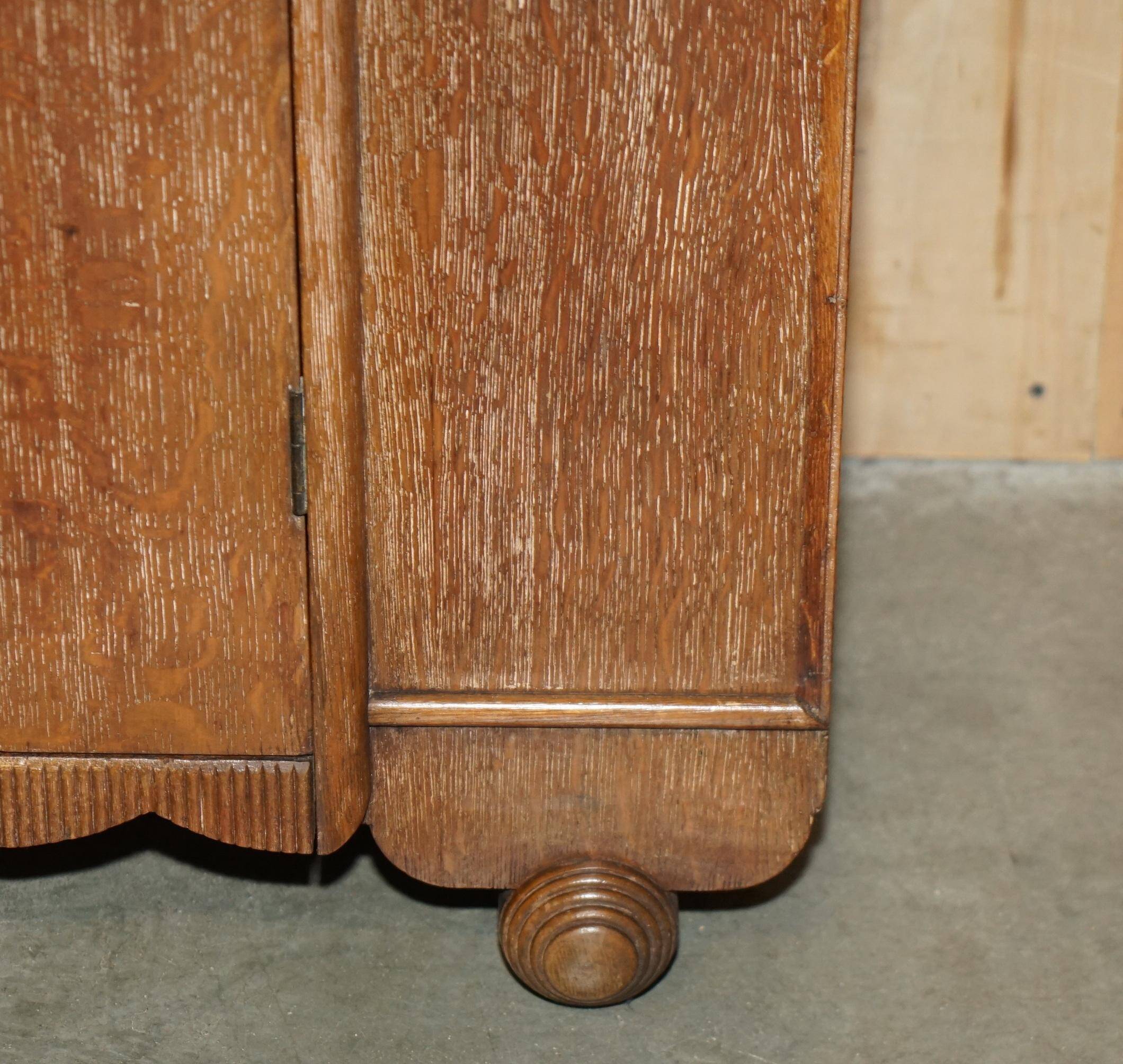 Art Deco wardrobe in bleached oak by Heals