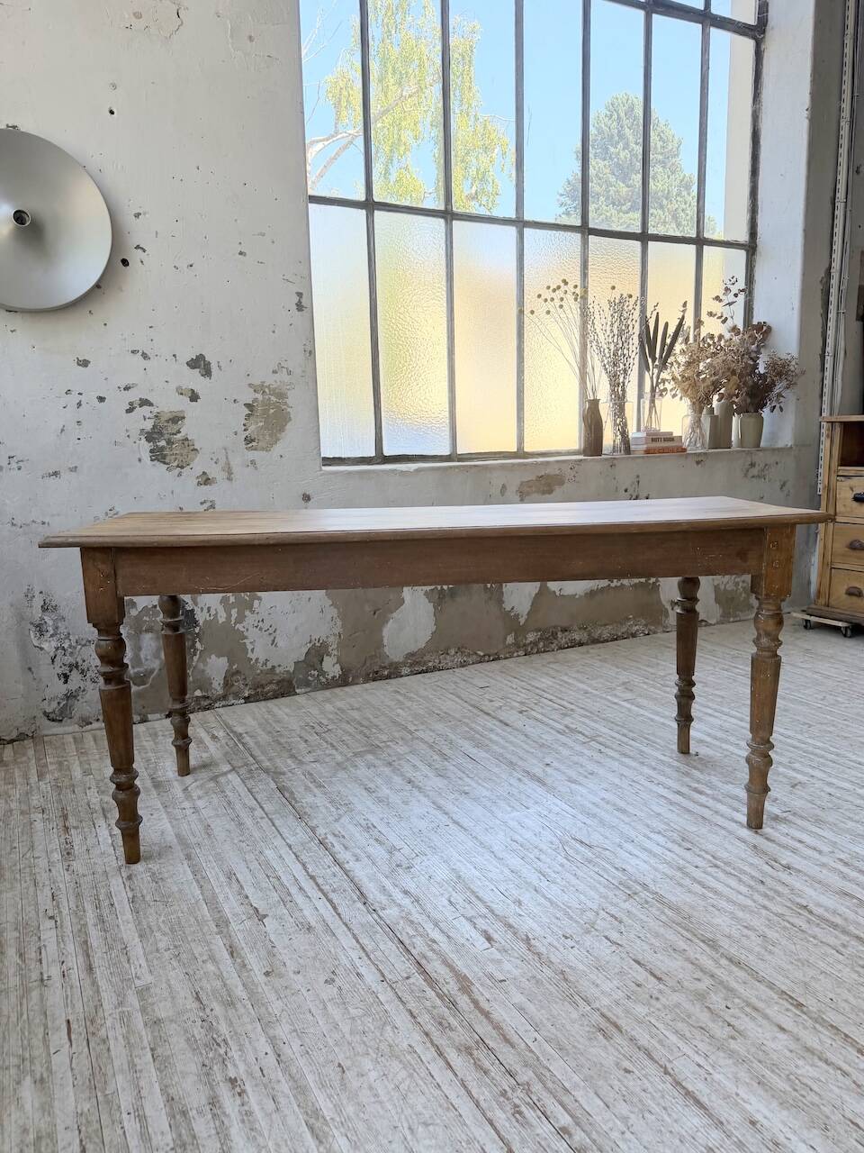Table de ferme, bistrot en hêtre 1900