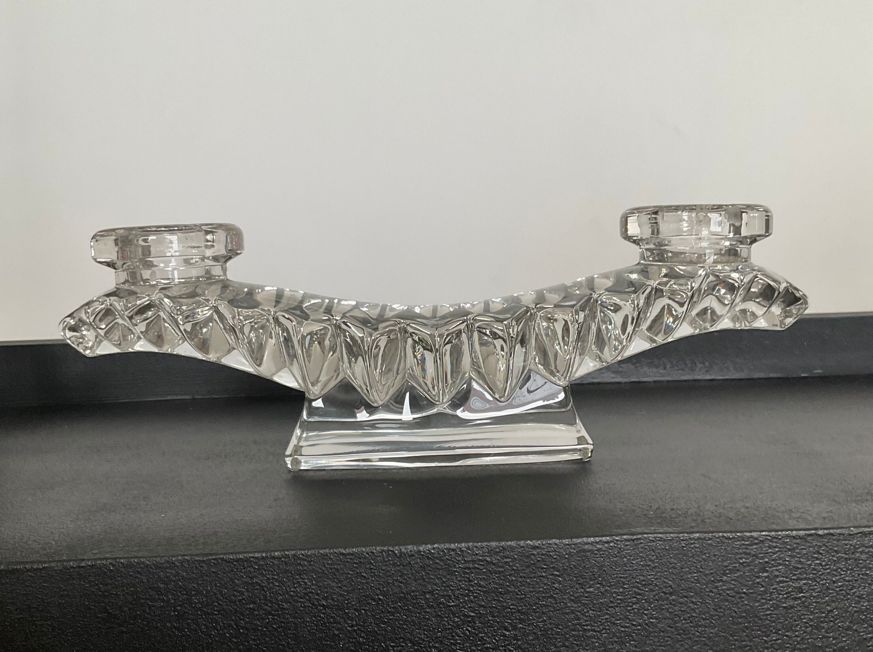 Pair of Art Deco glass chandeliers