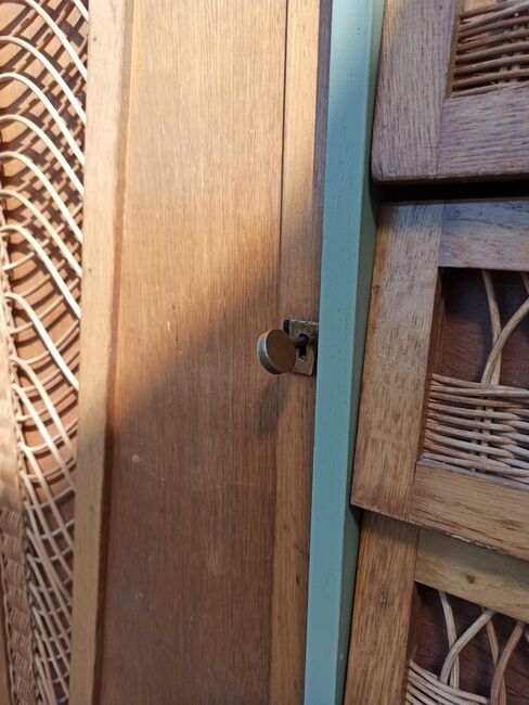 Small vintage rattan cabinet