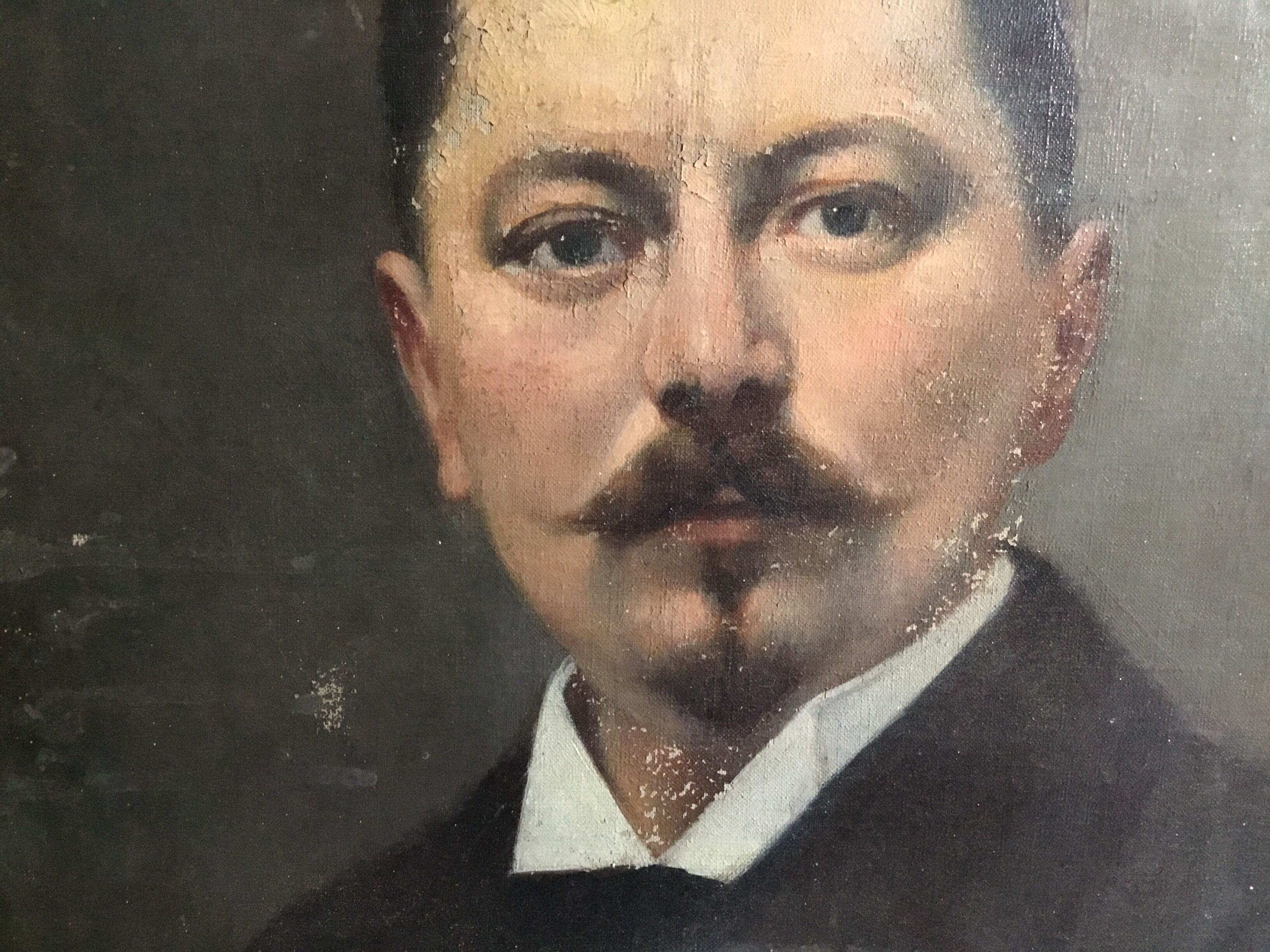 Portrait man with the mustache XIX