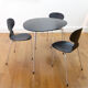 Egg table & ant chairs by Arne Jacobsen, Fritz Hansen