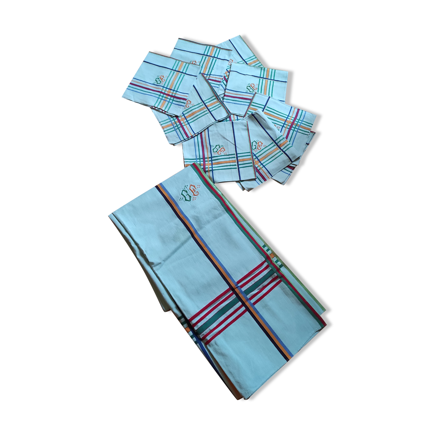 Nappe et 12 serviettes de table