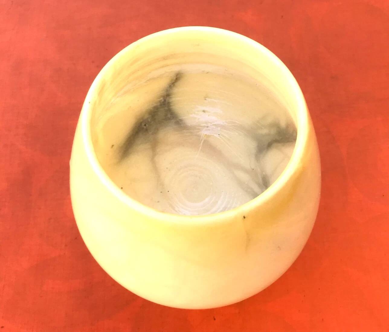 1930s Alabaster cup on pedestal