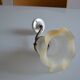 Swan neck wall lamp and its tulip, early 20th century.