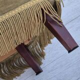 1970s, Danish 2 seater sofa, original condition, green furniture velour, beech wood legs.