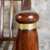 Wood and brass sofa frame, Italy, 1970s