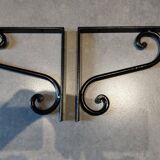 Retro wrought iron bracket set of 2