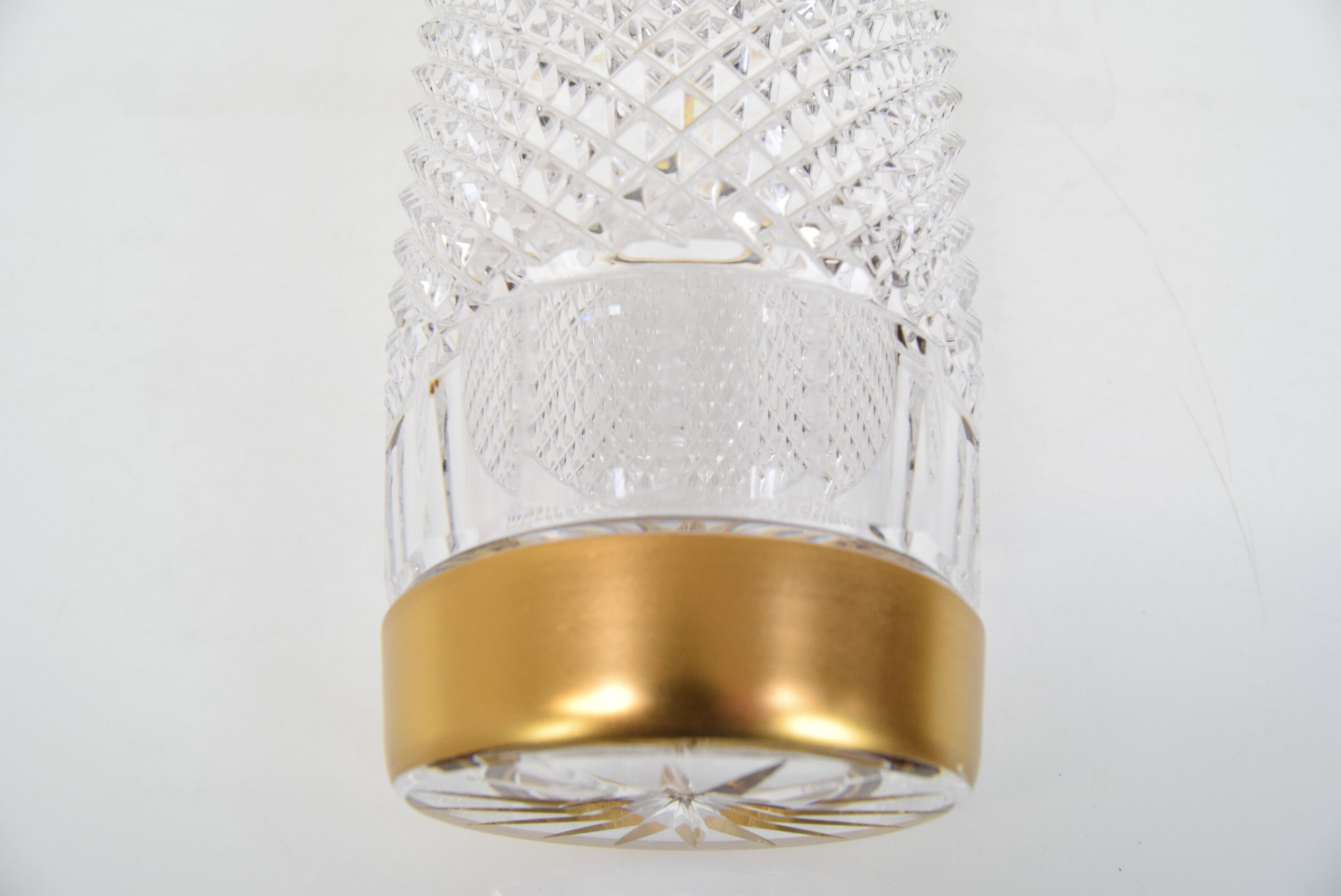 Mid-century glass vase,bohemia crystal,circa 1960's.