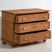 Antique solid pine chest of drawers – European rustic furniture – circa 1900