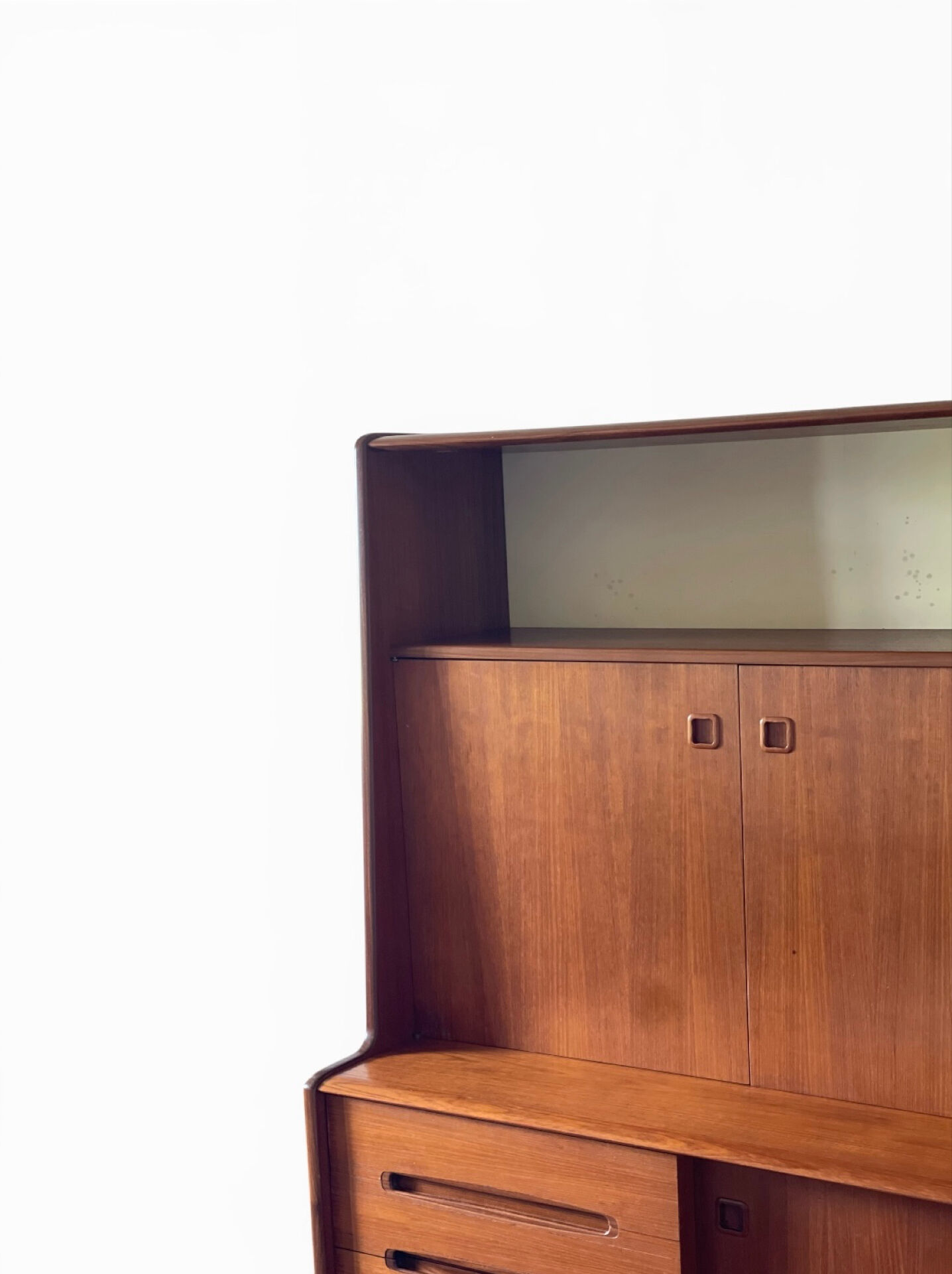 Scandinavian vintage teak library enfilade Denmark design -1960