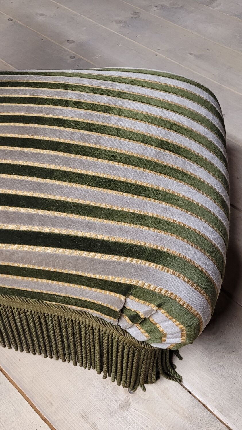 Napoleon III period velvet fireside chair