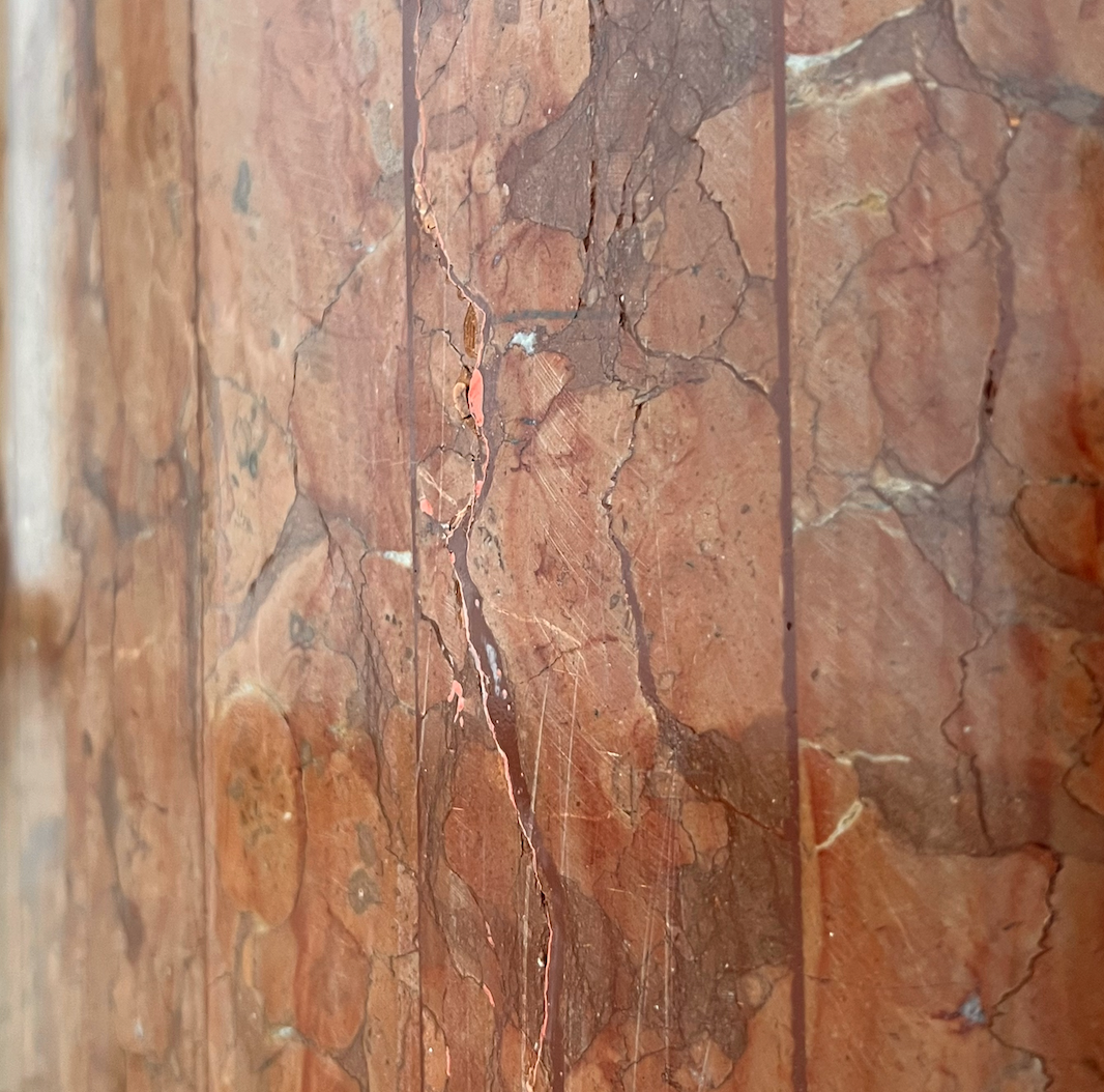 Dining table in vintage alicante red marble