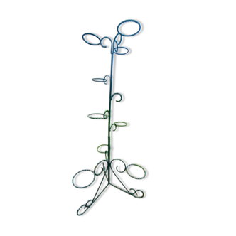 Vintage dark green wrought iron plant holder/plant holder