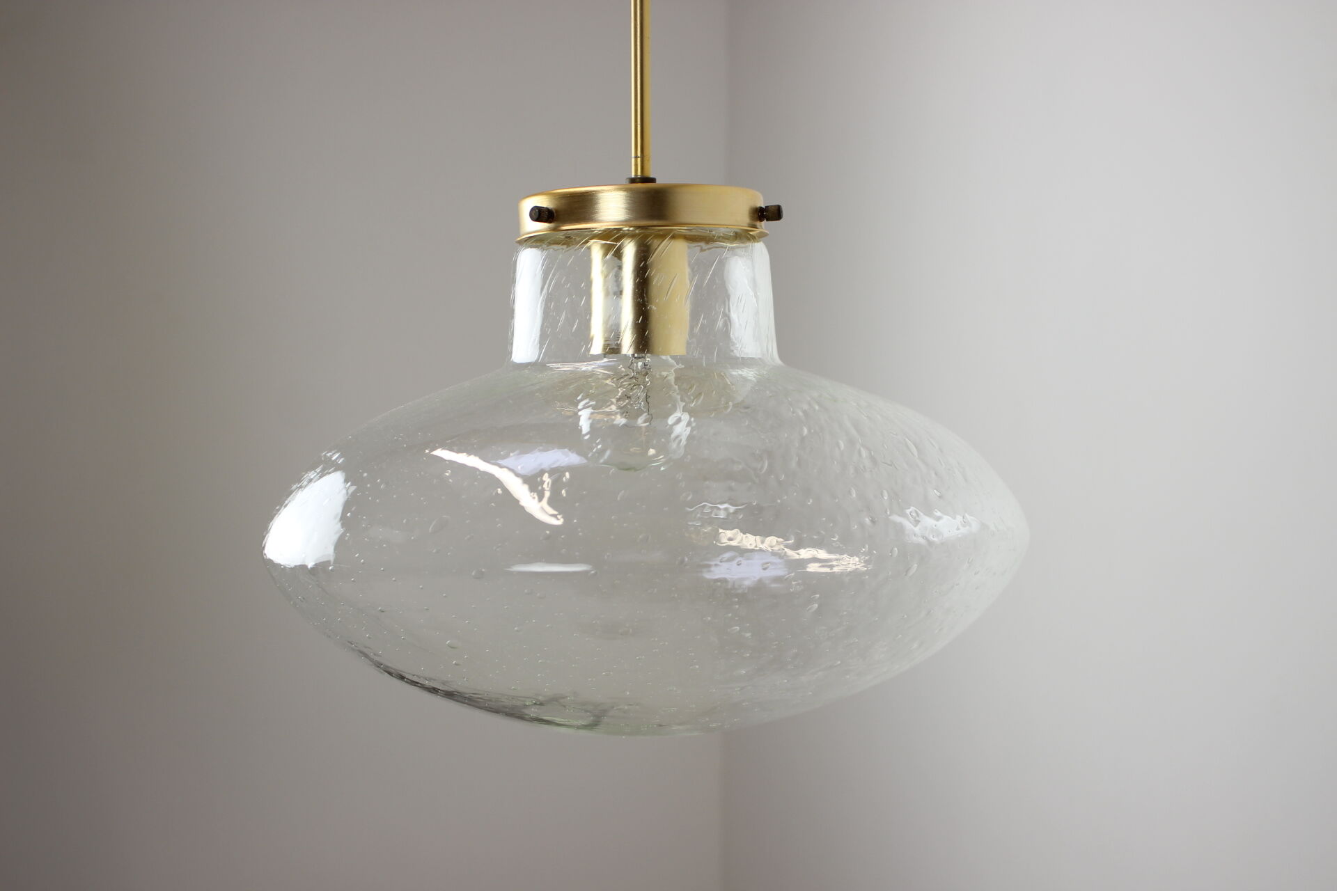 Midcentury glass pedant by kamenicky senov,1970s